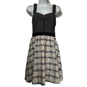 kimchi blue black motif sleeveless zip front dress Size S